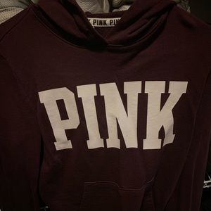 PINK sweater. Burgundy